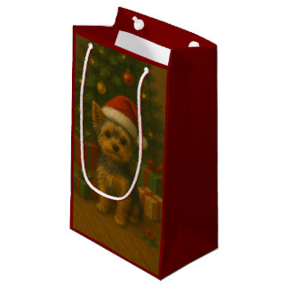 Weihnachts-Yorkie Kleine Geschenktüte