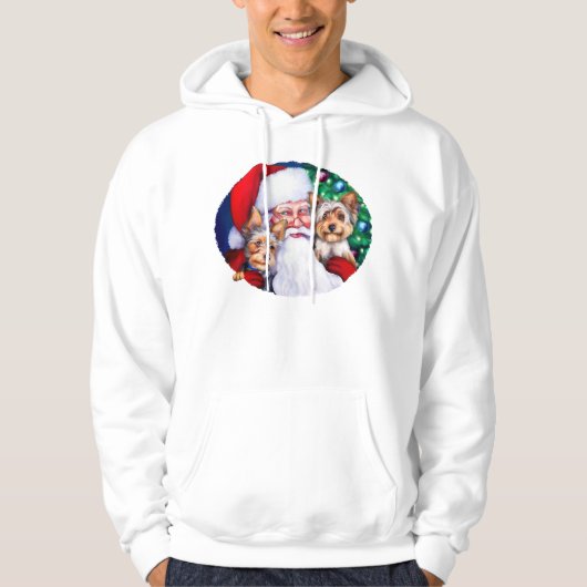 Weihnachts-Yorkies Hoodie (Vorderseite)