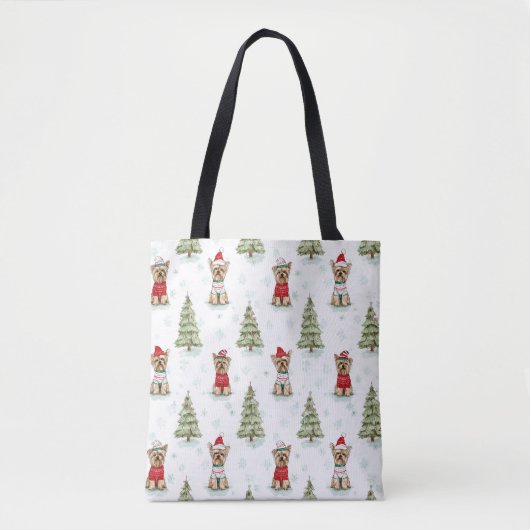 Weihnachts-Yorkies-Hund Tasche (Vorderseite)