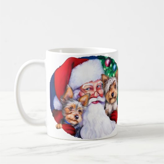 Weihnachts-Yorkies Kaffeetasse (Links)