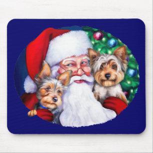 Weihnachts-Yorkies Mousepad