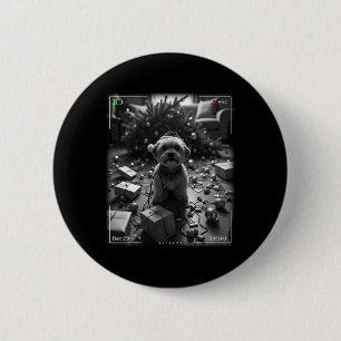 Weihnachts-Yorkshire-Terrier auf Kamera erwischt Button