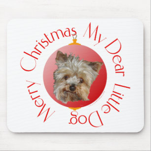 Weihnachts-Yorkshire-Terrier Mousepad