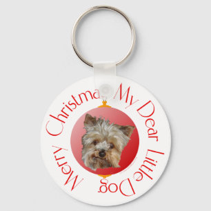 Weihnachts Yorkshire Terrier Schlüsselanhänger