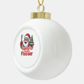 Weihnachts-Zahnarzt der Lieblingsblüte des Weihnac Keramik Kugel-Ornament (Rechts)