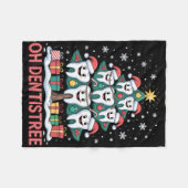 Weihnachts-Zahnarzt-Team Oh Dentistree  Fleecedecke (Vorderseite (Horizontal))