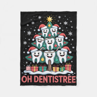 Weihnachts-Zahnarzt-Team Oh Dentistree Fleecedecke