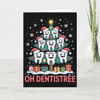 Weihnachts-Zahnarzt-Team Oh Dentistree Karte
