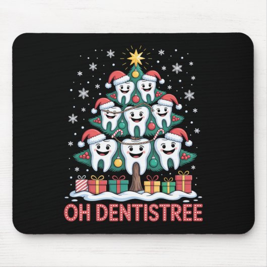 Weihnachts-Zahnarzt-Team Oh Dentistree  Mousepad (Vorne)