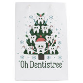 Weihnachts-Zahnarzt Tree Dental Oh Dentistreoth Mittlere Geschenktüte (Vorderseite)