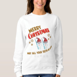 Weihnachts-Zahnarzttooth Frohe Weihnachten Sweatshirt