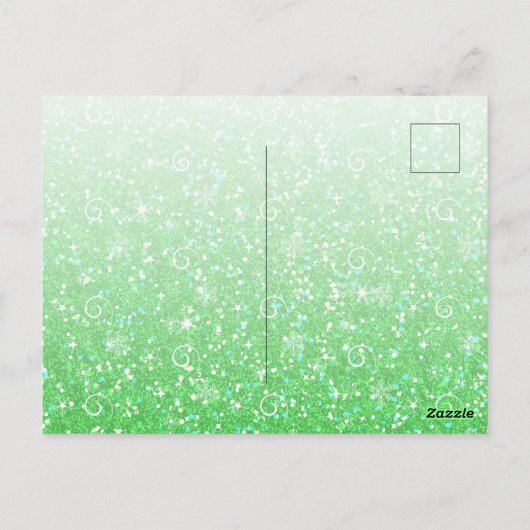 Weihnachts-Zauberwort für die Weihnachtselfen für  Postkarte (Rückseite)