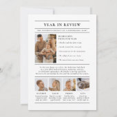 Weihnachts-Zeitungsjahr im 7. Foto Feiertagskarte (Rückseite)