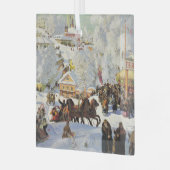 Weihnachts-Zierglas Vintage Winterlandschaft Ornament Aus Glas (Vorderseite links)