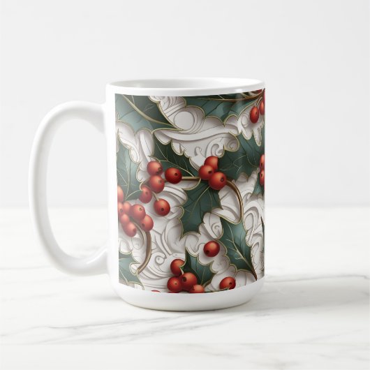 Weihnachts-Ziermuster Big Coffee Tasse (Links)