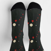Weihnachts-Ziermuster Dunkel Socken (Oben)