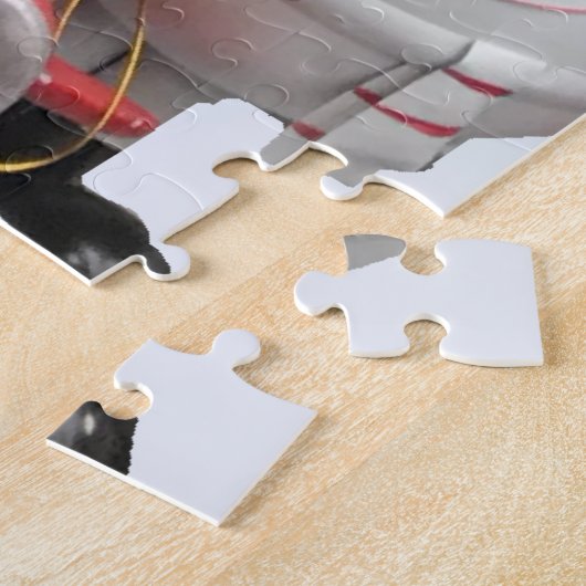 Weihnachts-Zinnchor mit Weihnachtsmann, Schneemann Puzzle (Seite)