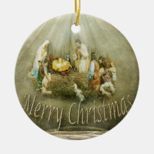 Weihnachts-Zirkel-Ornament, Jesus Christus Keramik Ornament