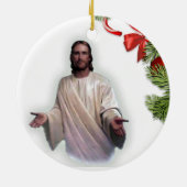 Weihnachts-Zirkel-Ornament, Jesus Christus Keramik Ornament (Hinten)