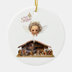 Weihnachts-Zirkel-Ornament, Jesus Christus Keramik Ornament