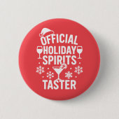 Weihnachts-Zitat lustige Party Spirituosen rot sch Button (Vorderseite)