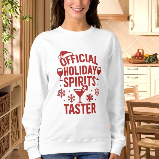 Weihnachts-Zitat lustige Party Spirituosen rot sch Sweatshirt
