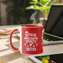 Weihnachts-Zitat lustige Party Spirituosen rot sch Tasse