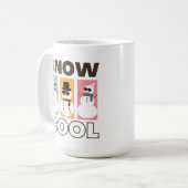 Weihnachts-Zitat Schnee Cool farbenfroher Schneema Kaffeetasse (Vorderseite Links)