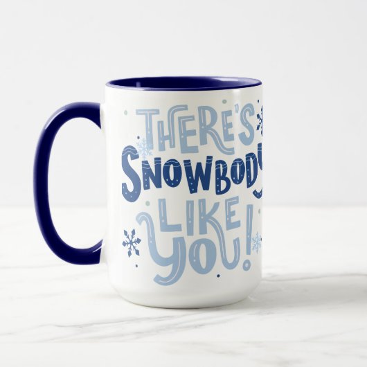 Weihnachts-Zitat-Tasse - Es gibt Schneekörper wie  Tasse (Links)