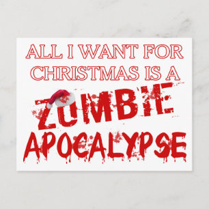 Weihnachts-Zombie-Apokalypse Feiertagspostkarte