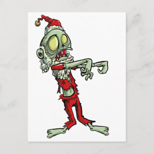 Weihnachts-Zombie-Santa-Claus Feiertagspostkarte