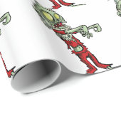 Weihnachts-Zombie-Santa-Claus Geschenkpapier (Rolleneckpunkt)