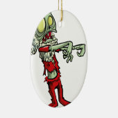 Weihnachts-Zombie-Santa-Claus Keramikornament (Rechts)