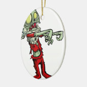 Weihnachts-Zombie-Santa-Claus Keramikornament (Links)