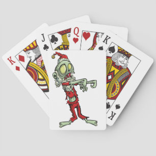 Weihnachts-Zombie-Santa-Claus Spielkarten