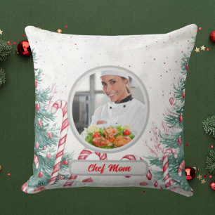 Weihnachts-Zuckerhut personalisiertes Chef-Mom-Fot Kissen
