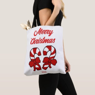 Weihnachts-Zuckerhut-Streifen-All-Over-Print-Trage Tasche