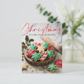 Weihnachts-Zuckerkuchen-Rezeptkarte (Stehend Vorderseite)
