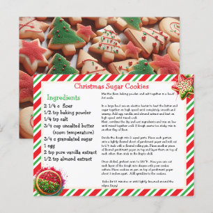 Weihnachts-Zuckerkuchen-Rezeptkarte Postkarte