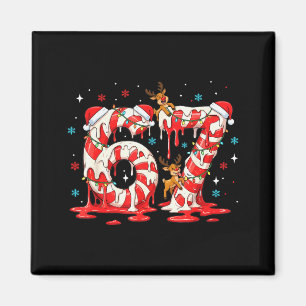 Weihnachts-Zuckerrohr 67 Meme Six Seven Lustige Ju Magnet
