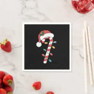 Weihnachts-Zuckerrohr-Santa-Weihnachten-Kinder Serviette