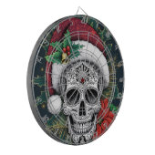 Weihnachts-Zuckerschädel Dartscheibe (Vorderseite Links)