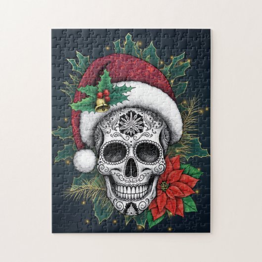 Weihnachts-Zuckerschädel Puzzle (Vertikal)
