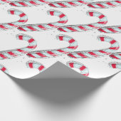 Weihnachts-Zuckerstange Geschenkpapier (Ecke)