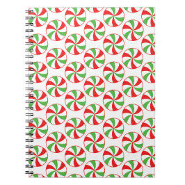 Weihnachts-Zuckerstangen-Druckcover-Notizbuch-Jour Notizblock