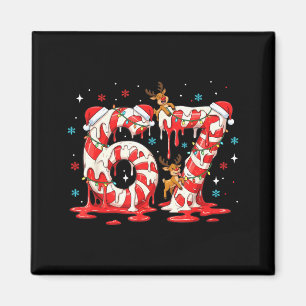 Weihnachts-Zuckerstangen-Meme 67 Sechs Sieben Lust Magnet