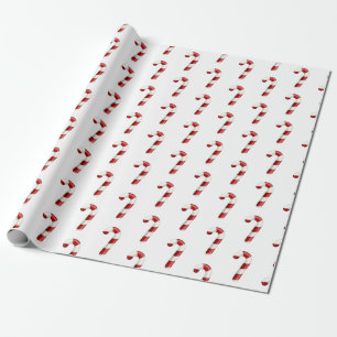 Weihnachts-Zuckerstangen-Muster Geschenkpapier