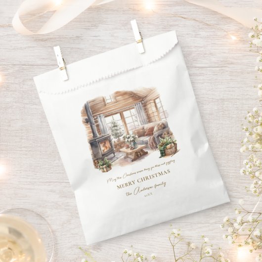 Weihnachts-Zuhause-Atmosphäre Gemütlich Personalis Geschenktütchen (Ausgeschnitten)