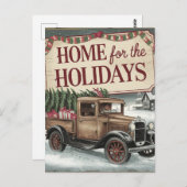 Weihnachts-Zuhause für Weihnachtsfeiertagen Postkarte (Vorne/Hinten)