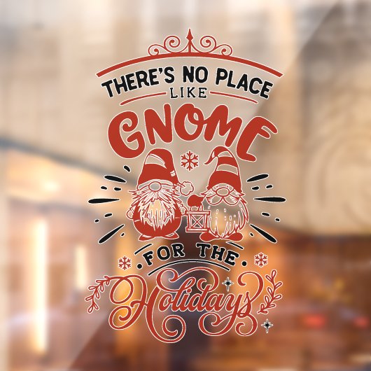 Weihnachts-Zuhause-gnome Wortart-Klammern Fensteraufkleber (Blatt 2)